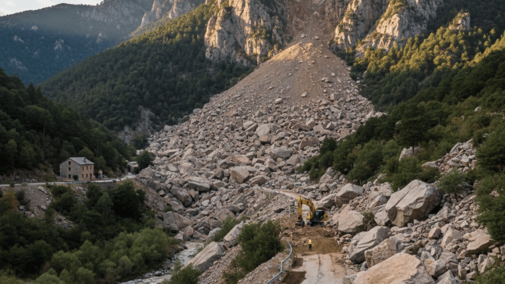 Éboulement à Prats-de-Mollo