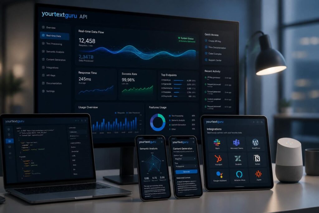 découvrez les fonctionnalités clés de l'api yourtextguru et explorez les diverses intégrations possibles pour optimiser votre gestion de contenu et améliorer votre référencement naturel.