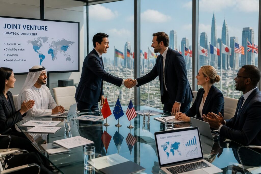 découvrez la définition d'une joint venture en business, avec des concepts clés, des exemples concrets et ses applications à l'international pour réussir vos partenariats.