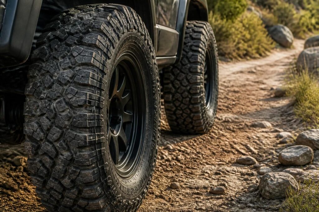découvrez les caractéristiques des pneus tout-terrain goodrich all terrain ko2 et ta, idéaux pour une adhérence optimale et une durabilité exceptionnelle sur tous les terrains.