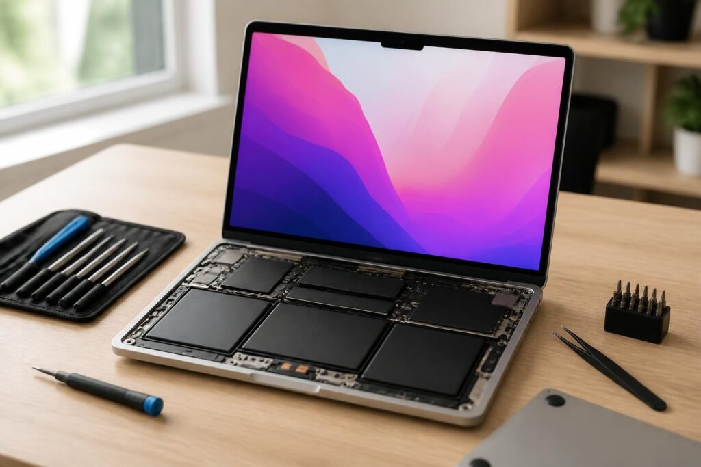 découvrez notre guide complet sur le macbook pro a2485, incluant tout ce qu'il faut savoir sur l'écran et la batterie pour optimiser votre expérience.